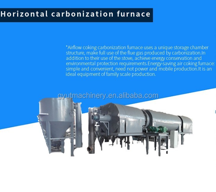 7.5kw 0,75 Печь по карбонизации кокосовой раковины для крупномасштабного производства древесного угля